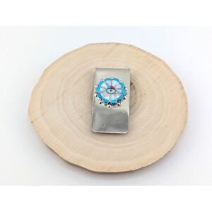 Handmade Ster Silver Money Clip Genuine Native‎ American Men's Accessories ***
